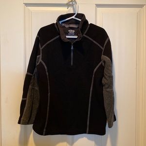 Kuhl Kashmira Boys XS 5-6, 1/4 Zip Sweater Pullover Black Gray Multi color
